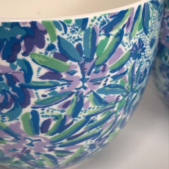 Lilly Pulitzer Floral Lion Face Mug Set (2) Gold - Picture 13 of 13